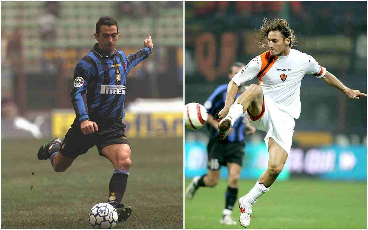 Verso Roma-Inter, il cucchiaio di Totti e la rovesciata di Djorkaeff - Video