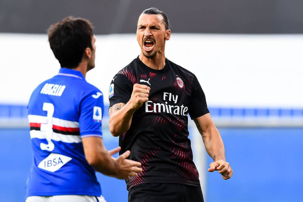 Sampdoria-Milan 1-4, Ibrahimovic show a Marassi (Getty Images)