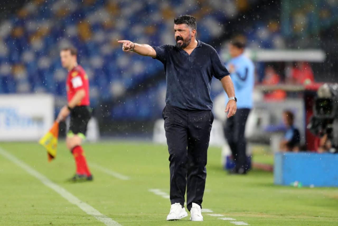 Gennaro Gattuso. In questo momento è in vertice un incontro a Capri con il presidente De Laurentiis (Getty Images)