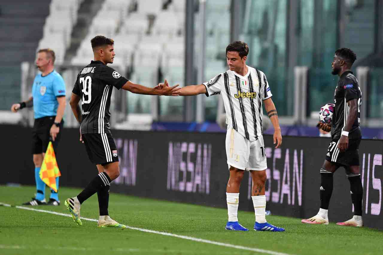 Juventus-Lione, l'infortunio di Dybala