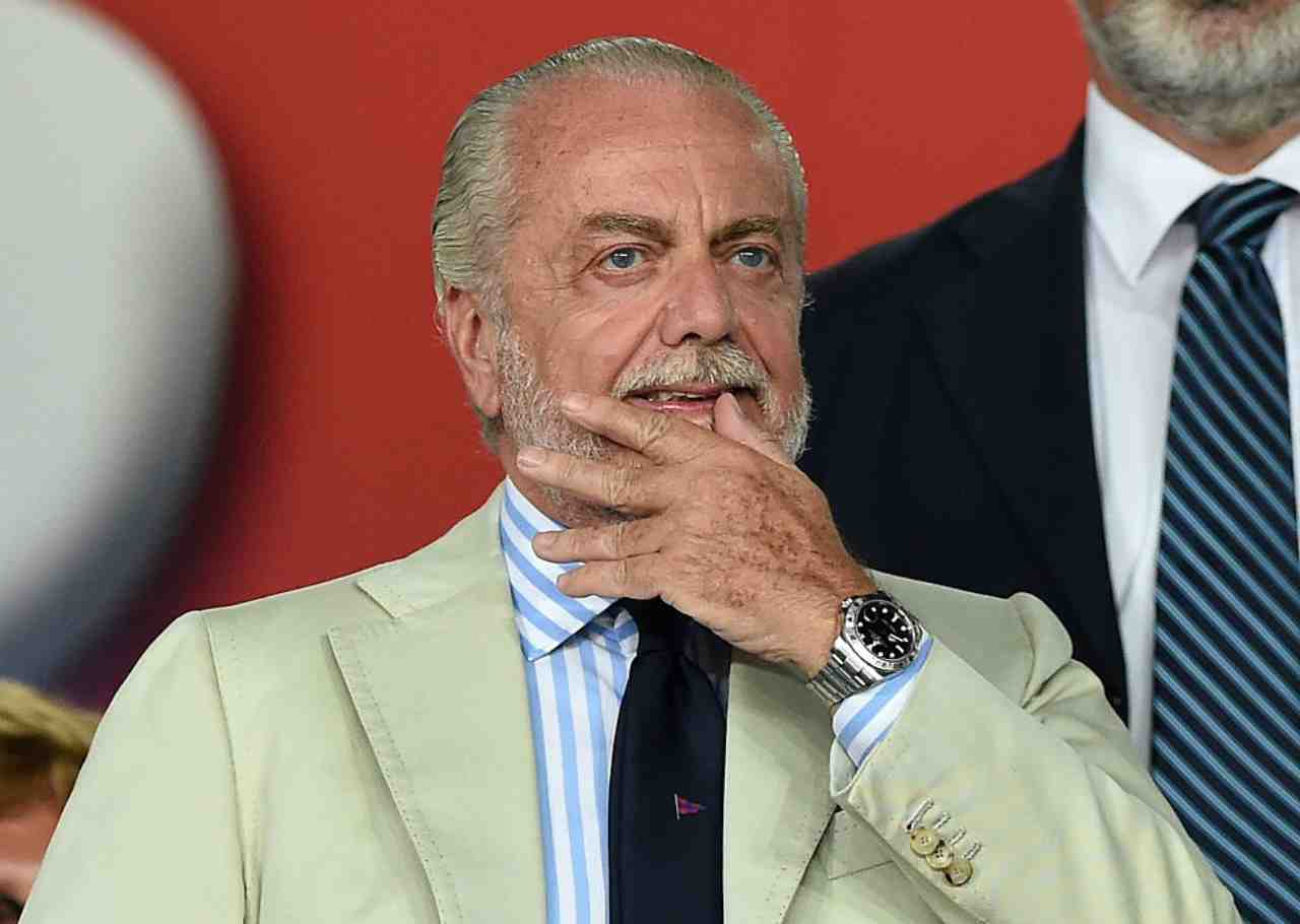 Napoli, De Laurentiis in conferenza stampa (Getty Images)