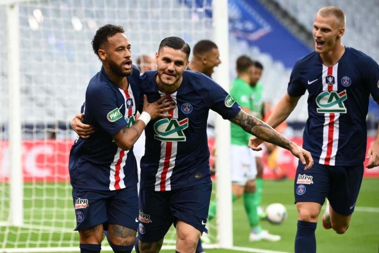 Icardi e Neymar regalano la Supercoppa al PSG 