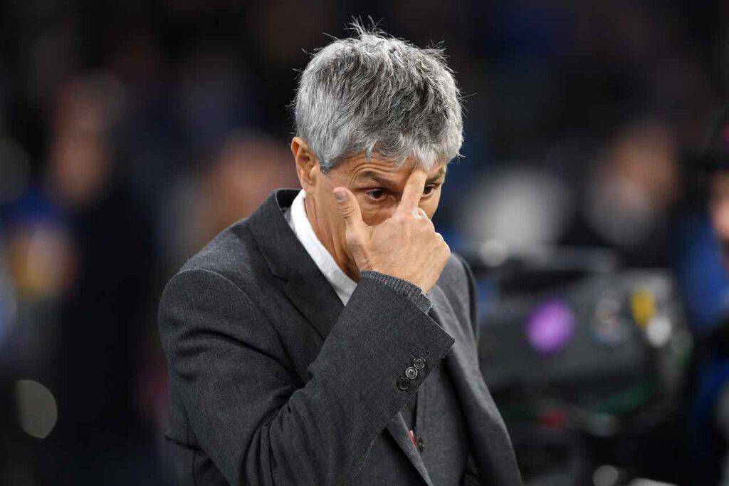 Setien, diatriba legale in atto contro il Barcellona (Getty Images)