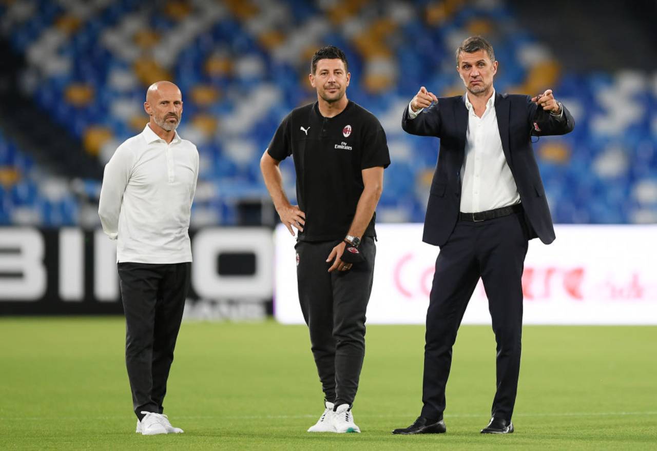 Giacomo Murelli, Daniele Bonera e Paolo Maldini (Getty Images)