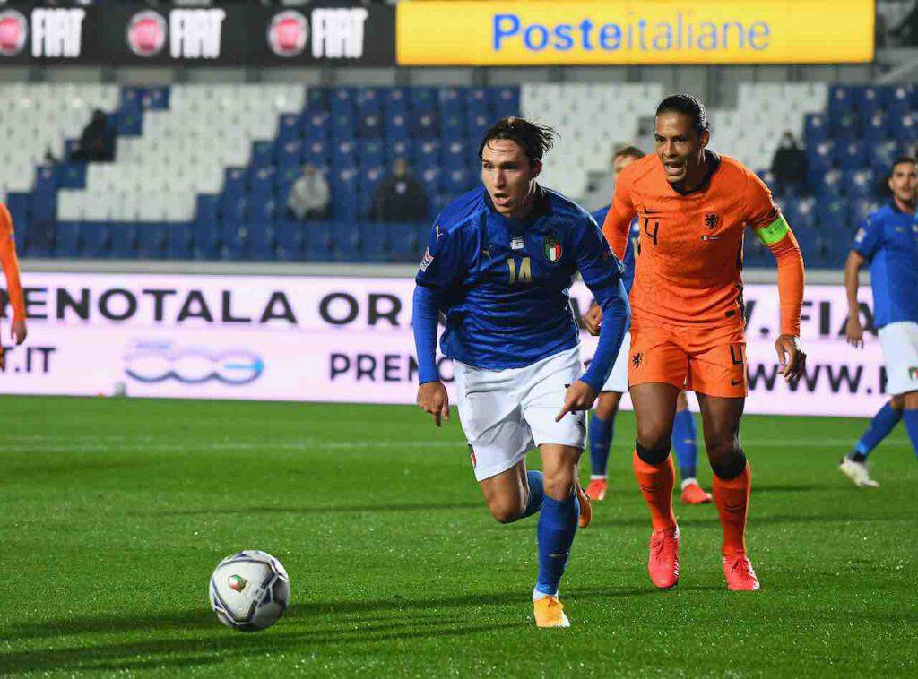 Italia-Olanda, critiche sui social a Federico Chiesa (Getty Images)