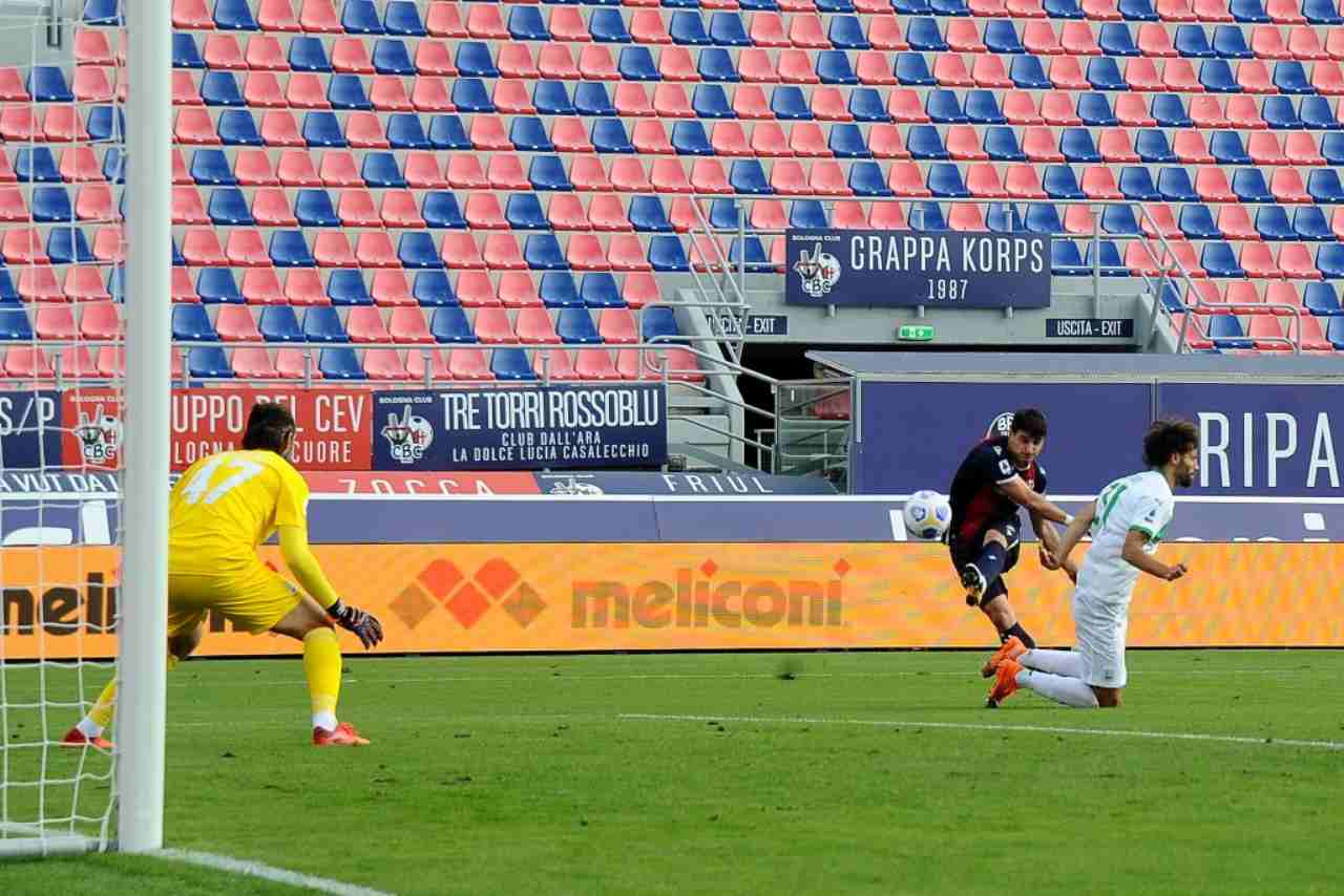 Riccardo Orsolini, Bologna-Sassuolo (Getty Images)