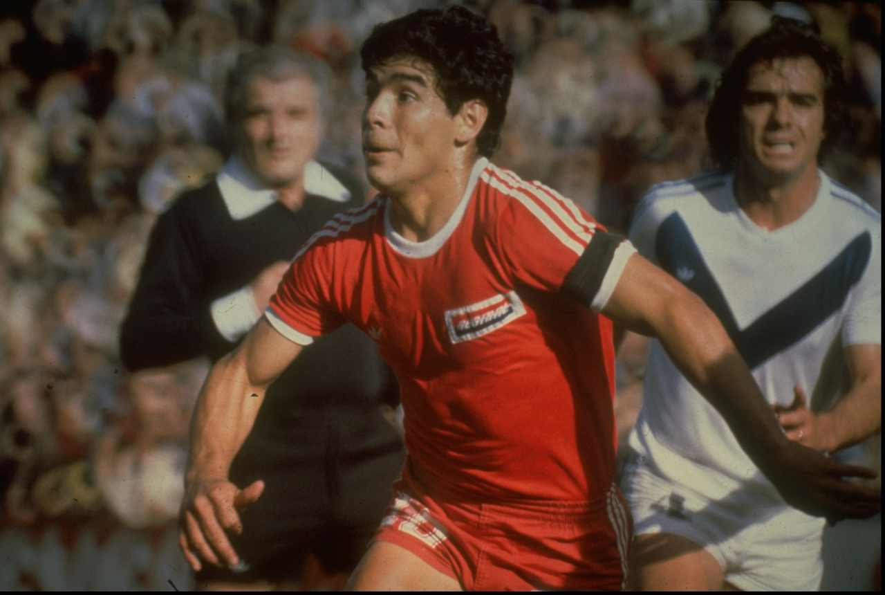 Diego Maradona con l'Argentinos Juniors