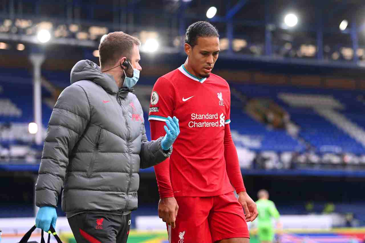 Van Dijk, stagione finita per il difensore del Liverpool: la diagnosi