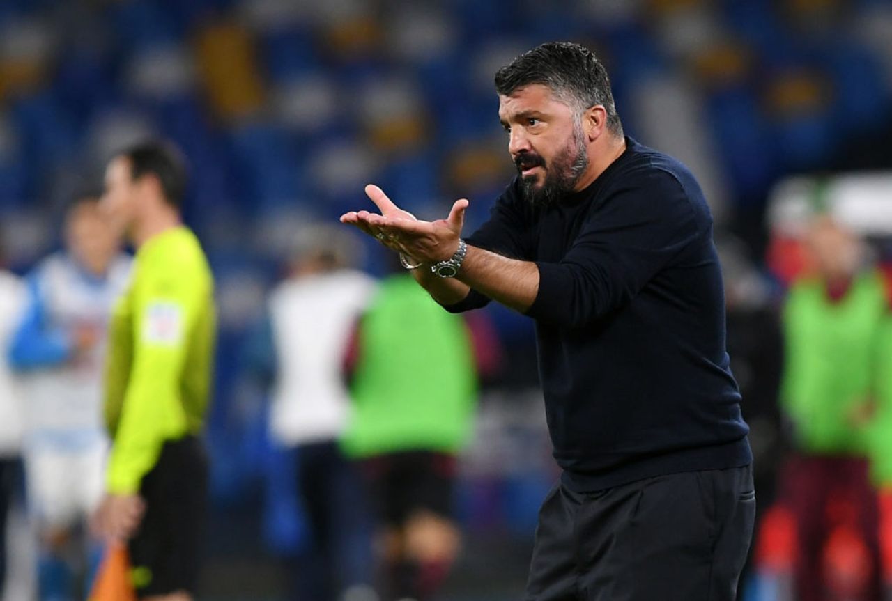 Gennaro Gattuso sul rosso a Insigne (Getty Images)