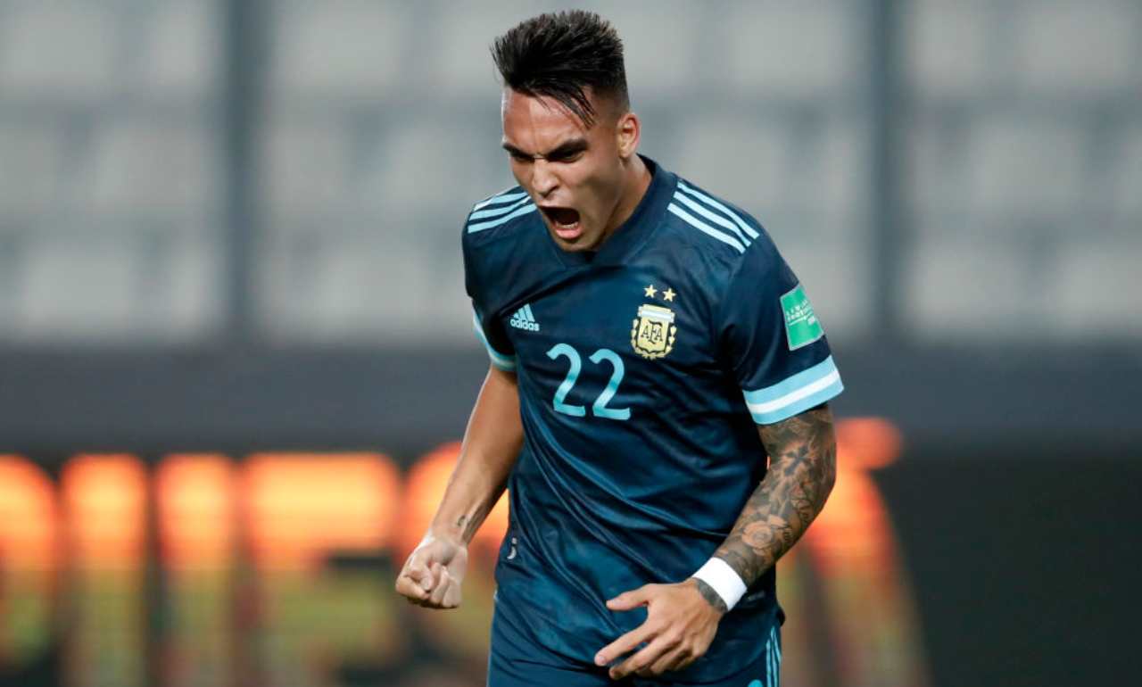 Lautaro Martinez a segno con l'Argentina (Getty Images)