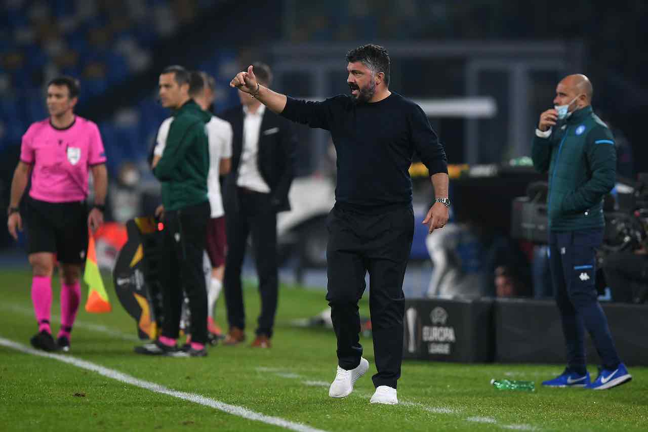 Gattuso, solo un pareggio in Europa League con il Napoli (Getty Images)