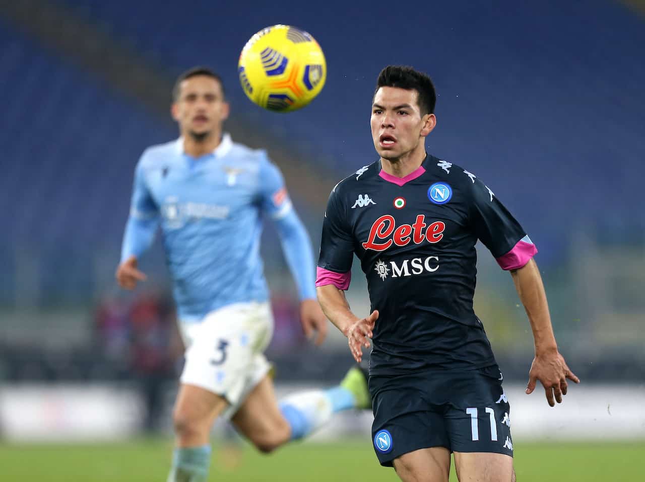 Lazio-Napoli, Lozano infortunato (Getty Images)-min