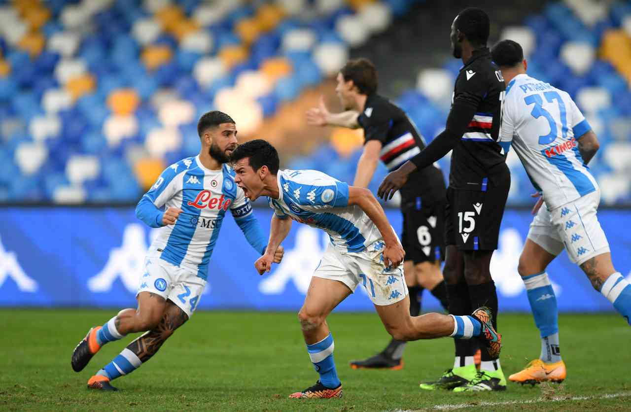 lozano napoli sampdoria 