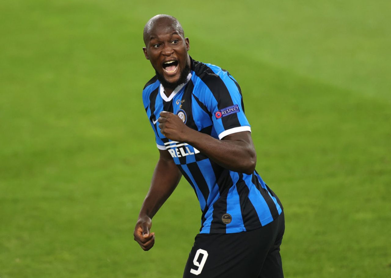 Lukaku, l'attaccante dell'Inter si celebra (Getty Images)