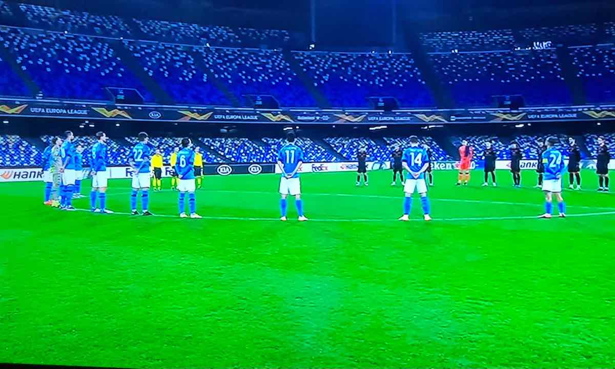 Napoli-Real Sociedad, lutto per Paolo Rossi