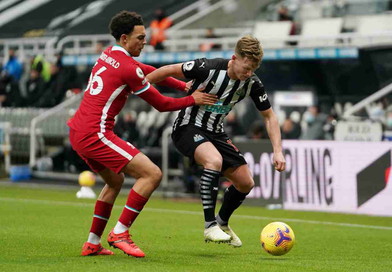 Premier League: Liverpool, frenata contro il Newcastle