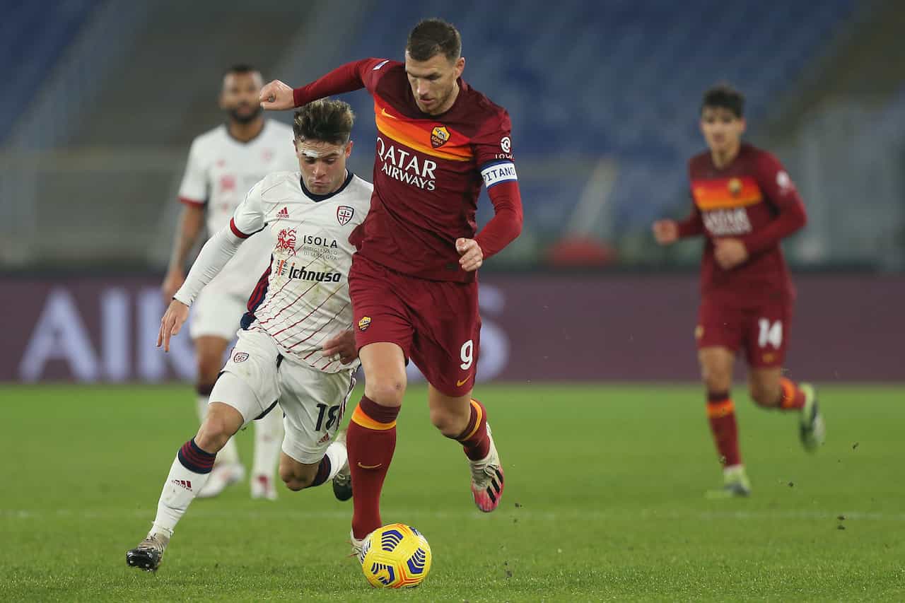 Dzeko salta Crotone-Roma, risentimento muscolare (Getty Images)