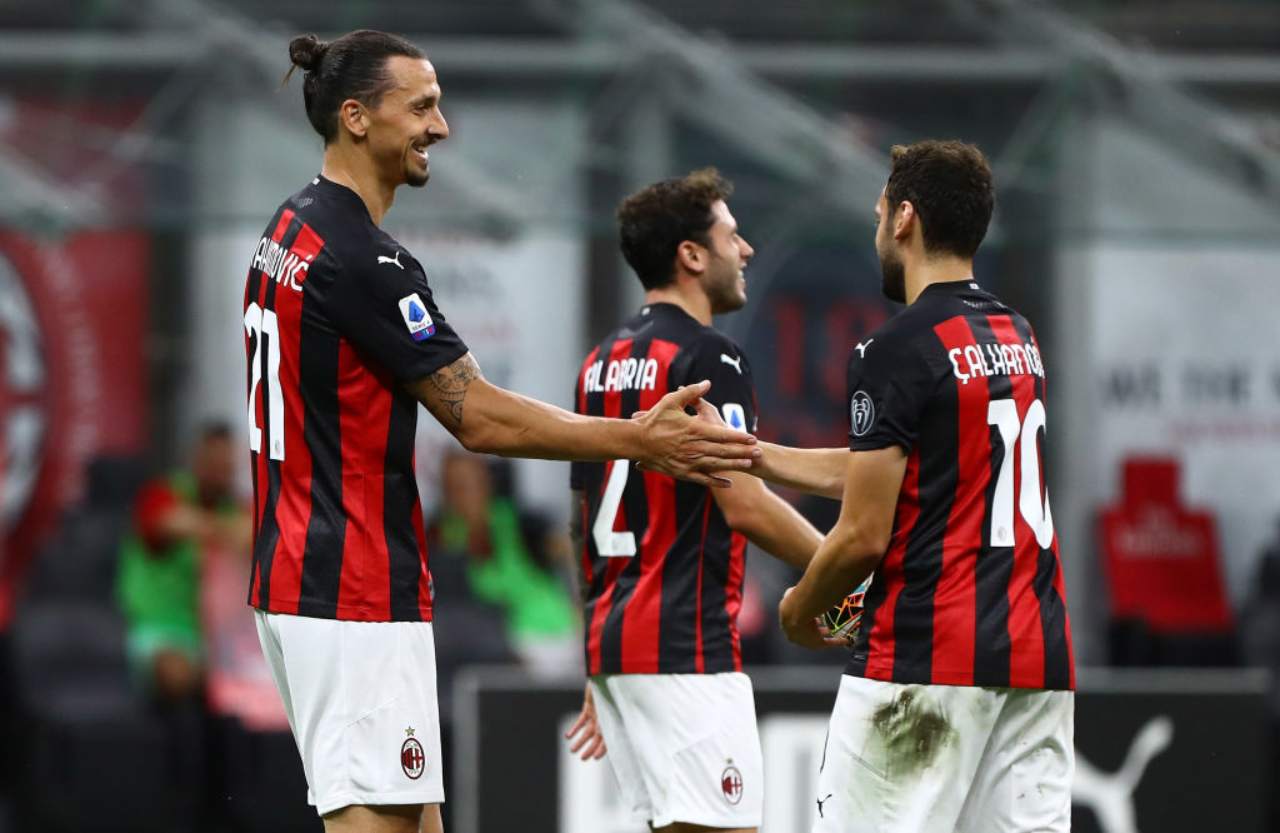 Zlatan Ibrahimovic e Hakan Calhanoglu