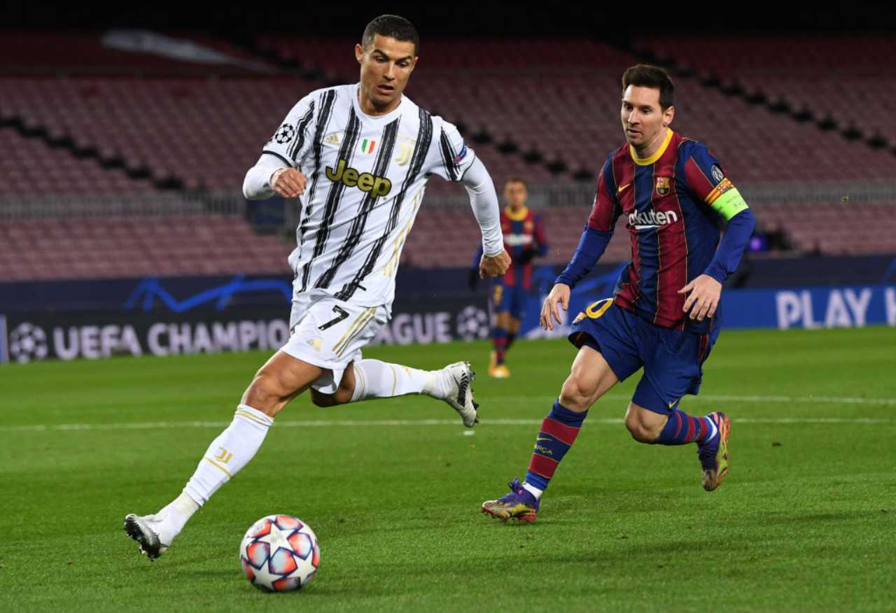 UEFA, ci sono Cristiano Ronaldo e Lionel Messi nella squadra da sogno del 2020 (Getty Images)