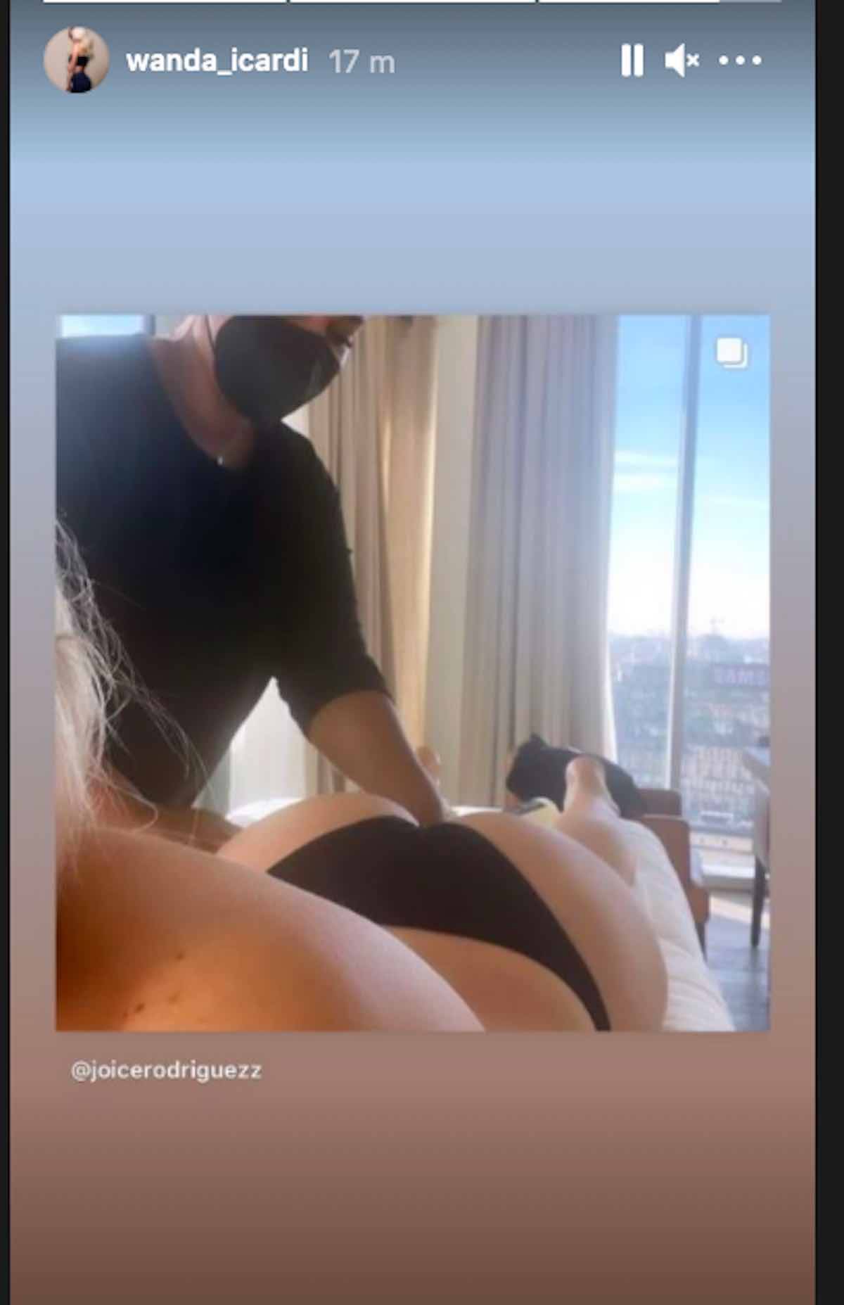 Wanda Nara massaggi e la b mozzafiato