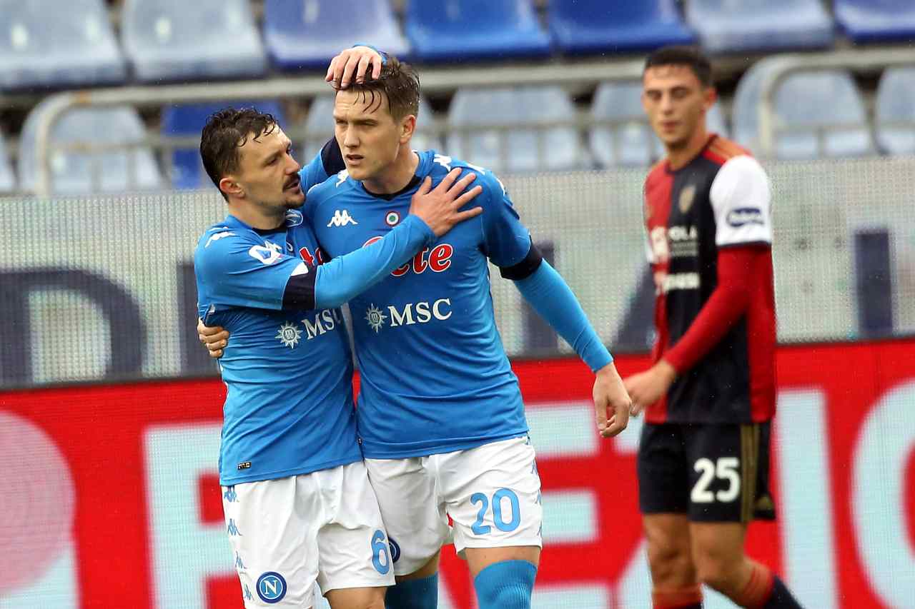 cagliari napoli zielinski