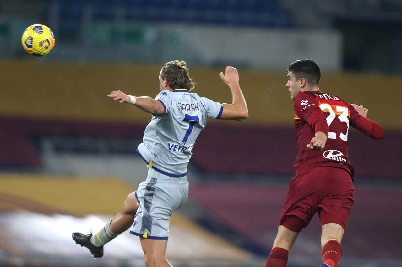 Un fotogramma di Roma-Verona (Getty)