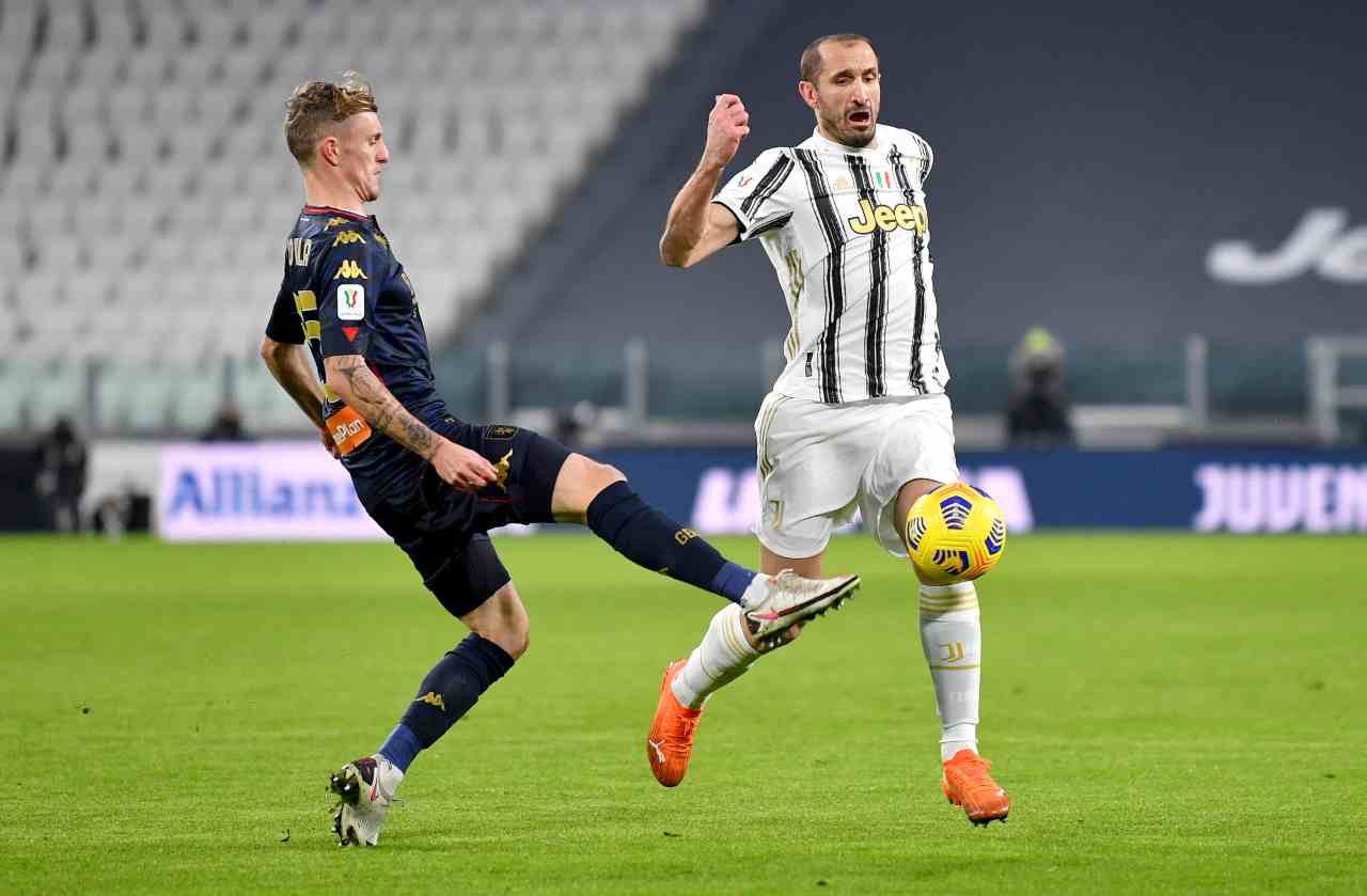 Rovella (qui con Chiellini) resterà al Genoa fino al 2022