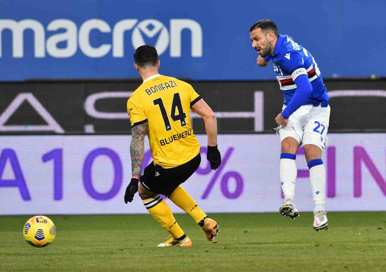 Serie A, la sintesi di Sampdoria-Udinese