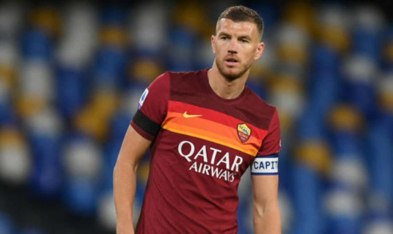 Dzeko Roma allenamento 