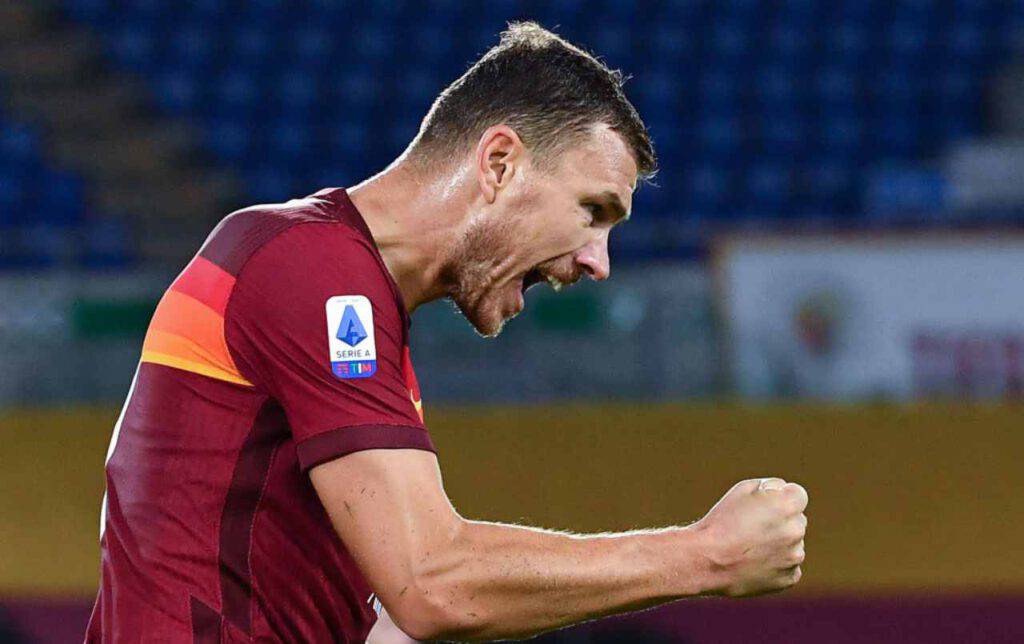 Dzeko, gol e record in Roma-Braga (Getty Images)