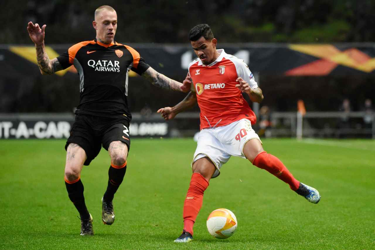 Europa League, un fotogramma di Braga-Roma (foto Getty)