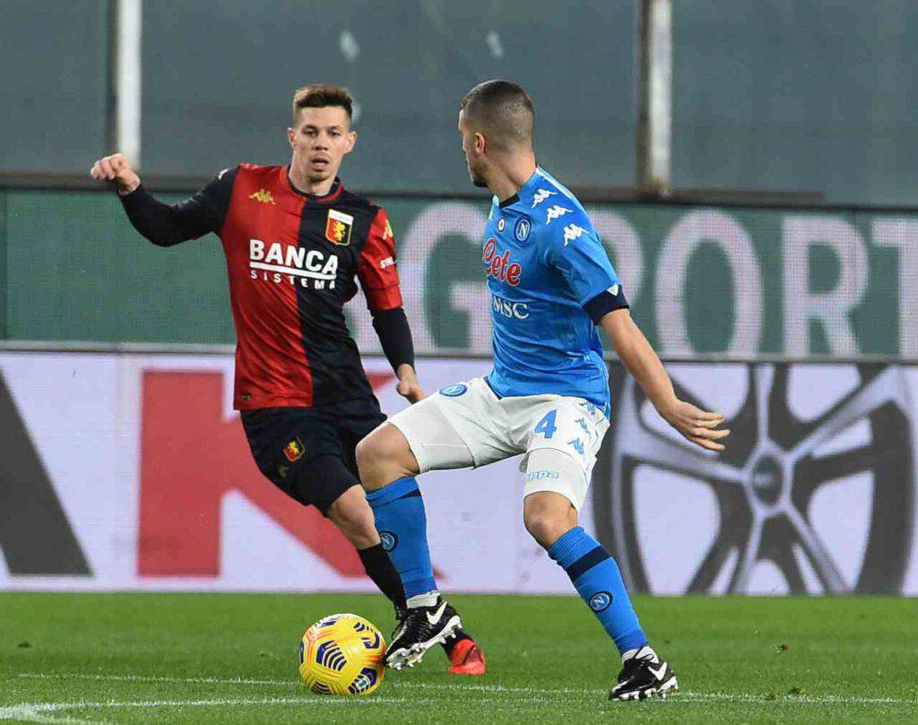 Genoa-Napoli, Gattuso cade a Marassi (Getty Images)