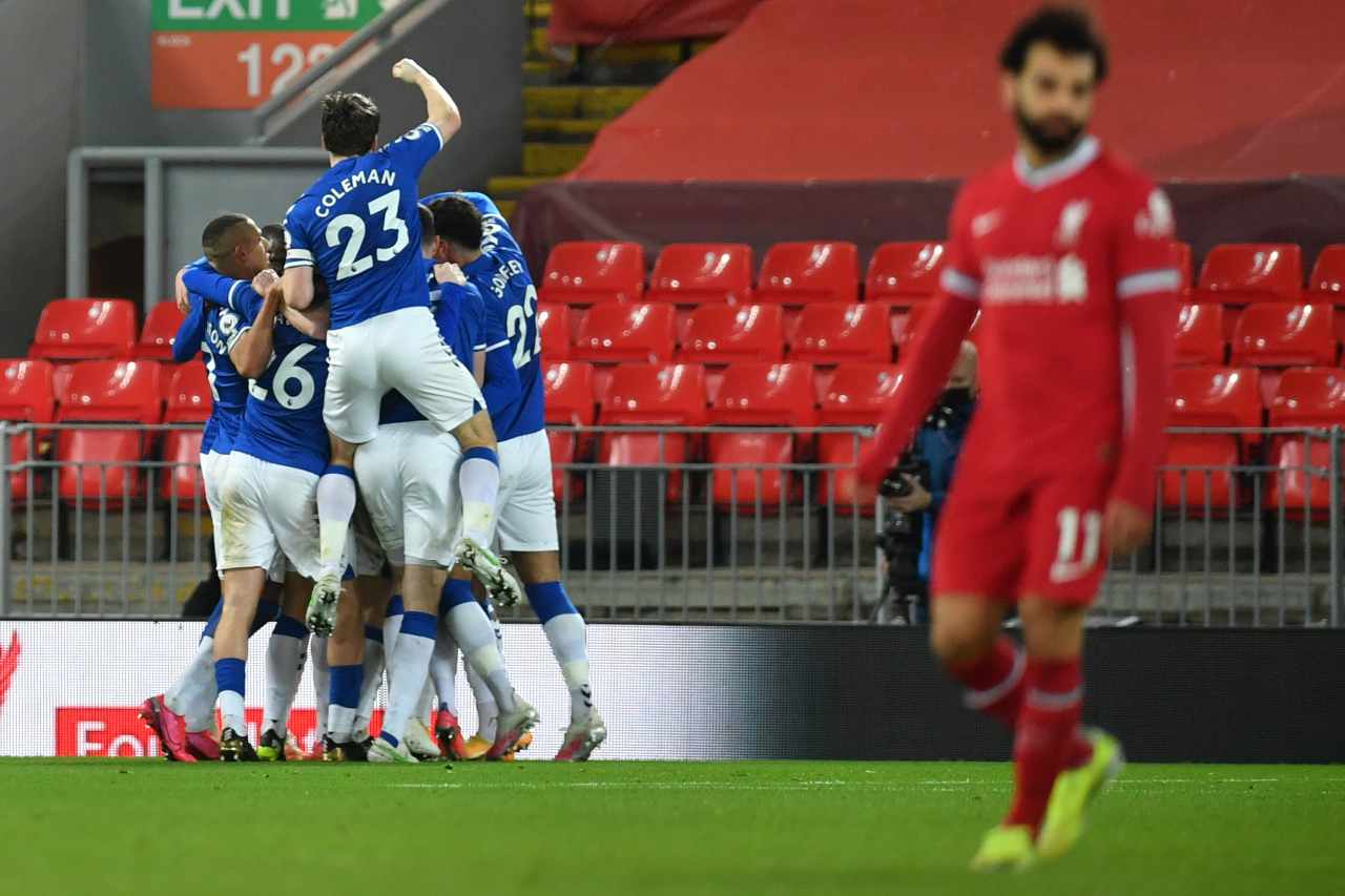 Liverpool ko, l'Everton vince il derby: crisi Klopp, i numeri in Premier League