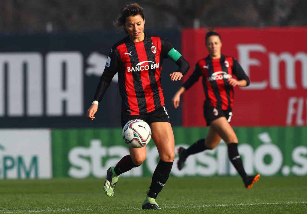 Inter-Milan, record femminile per il capitano dei rossoneri (Getty Images)