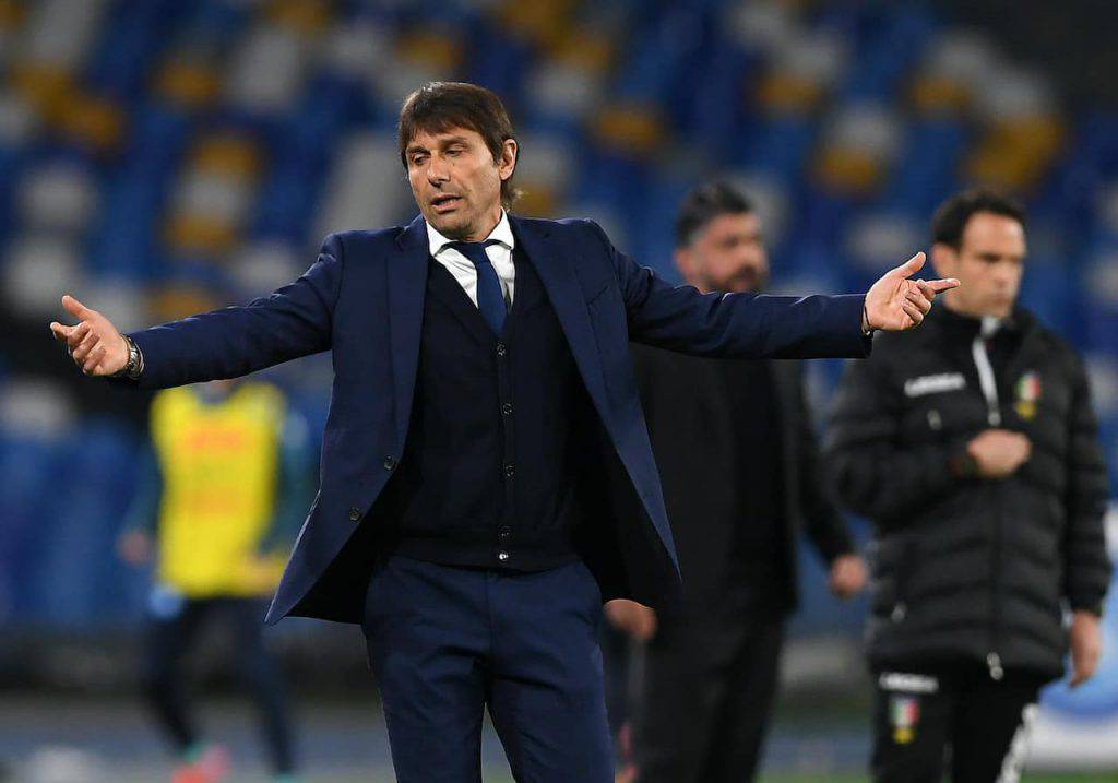 Napoli Inter Conte a fine gara (Getty Images)