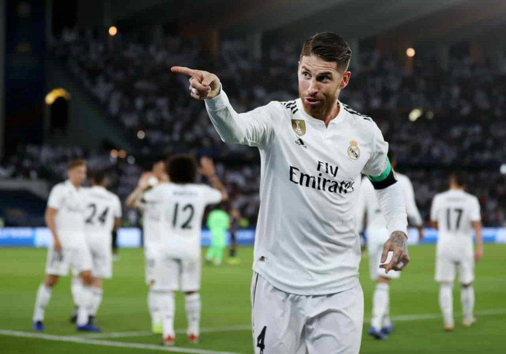 Sergio Ramos, errore nella gigantografia di Amazon (Getty Images)