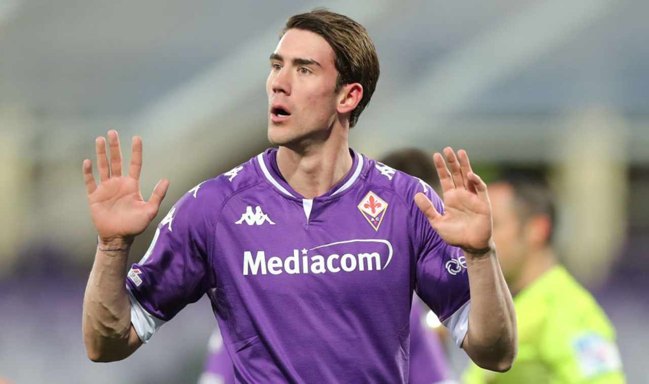 Dusan Vlahovic Milan Fiorentina