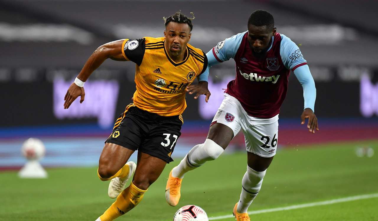 Wolverhampton-West Ham formazioni