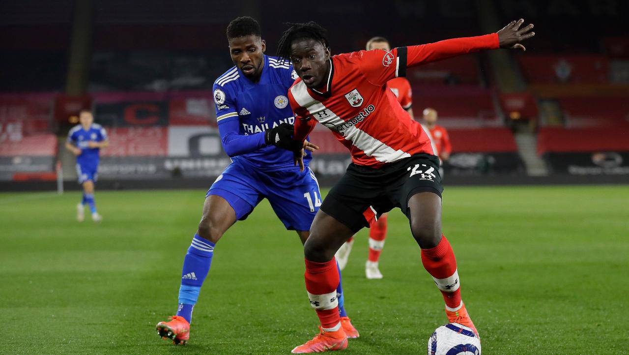 Southampton-Leicester, il pareggio di Evans