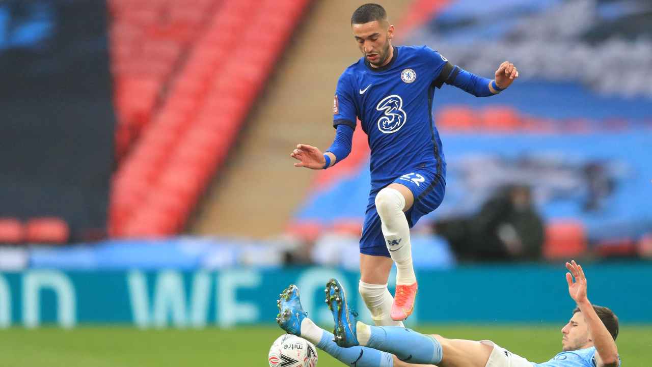 Chelsea Manchester City, Hakim Ziyech ha deciso la semifinale di FA Cup (foto Getty)