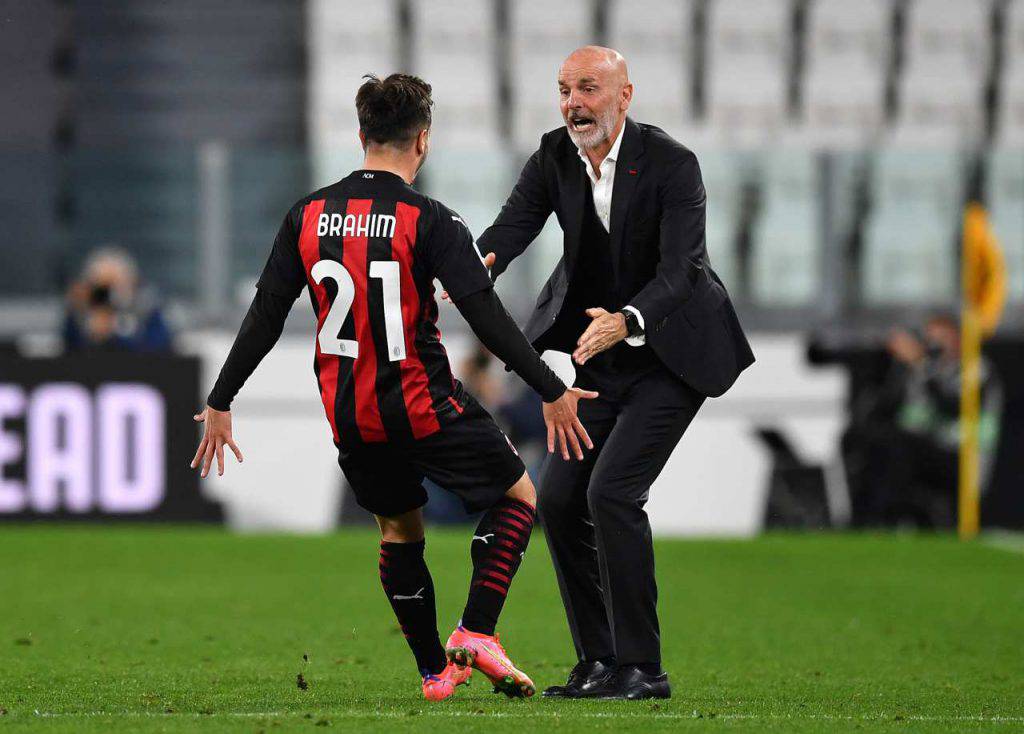 Brahim Diaz esultanza con pioli