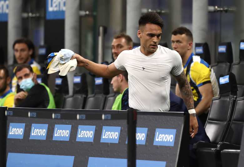 Lautaro Martinez dopo sotituzione