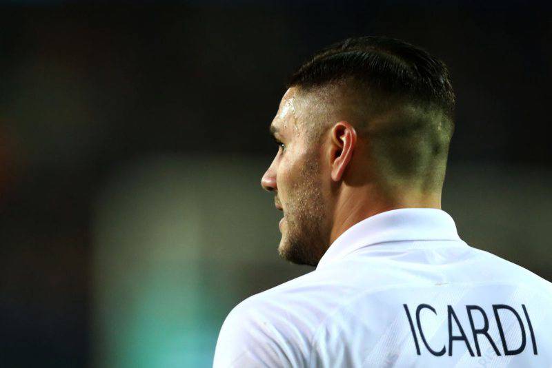 Icardi fra Juve e Milan (foto Getty)