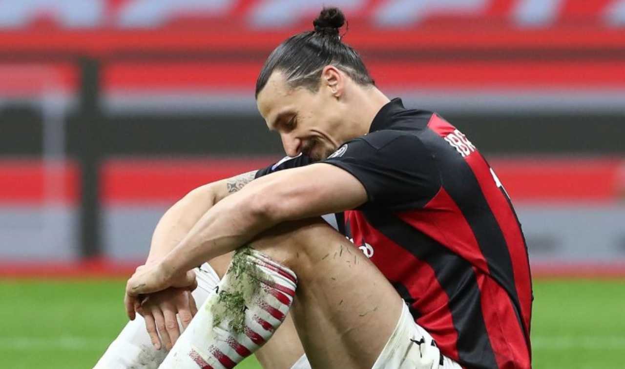 Ibrahimovic infortunio ginocchio