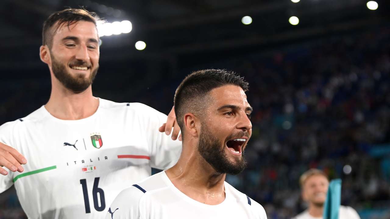 EURO 2020 l'esultanza dell'Italia