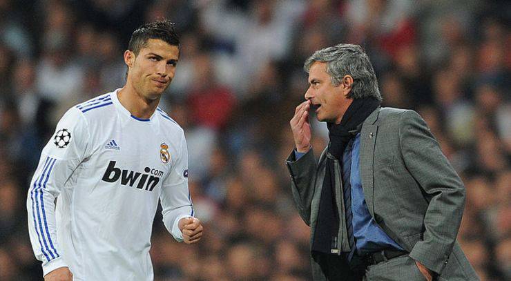 Cristiano Ronaldo e Mourinho 