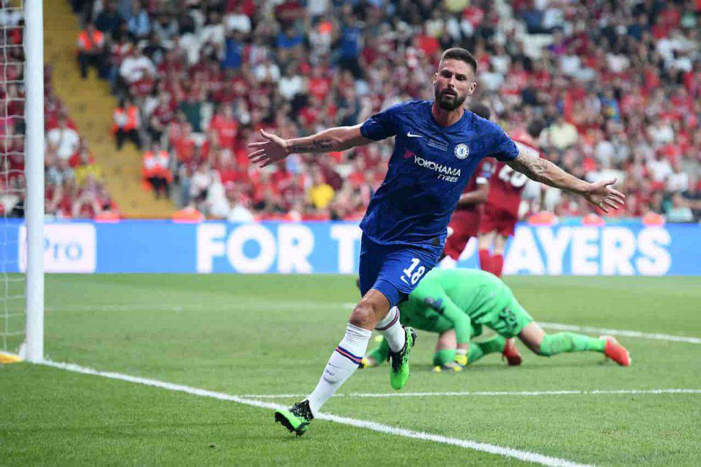 Giroud Milan prova del 9 (Getty Images)