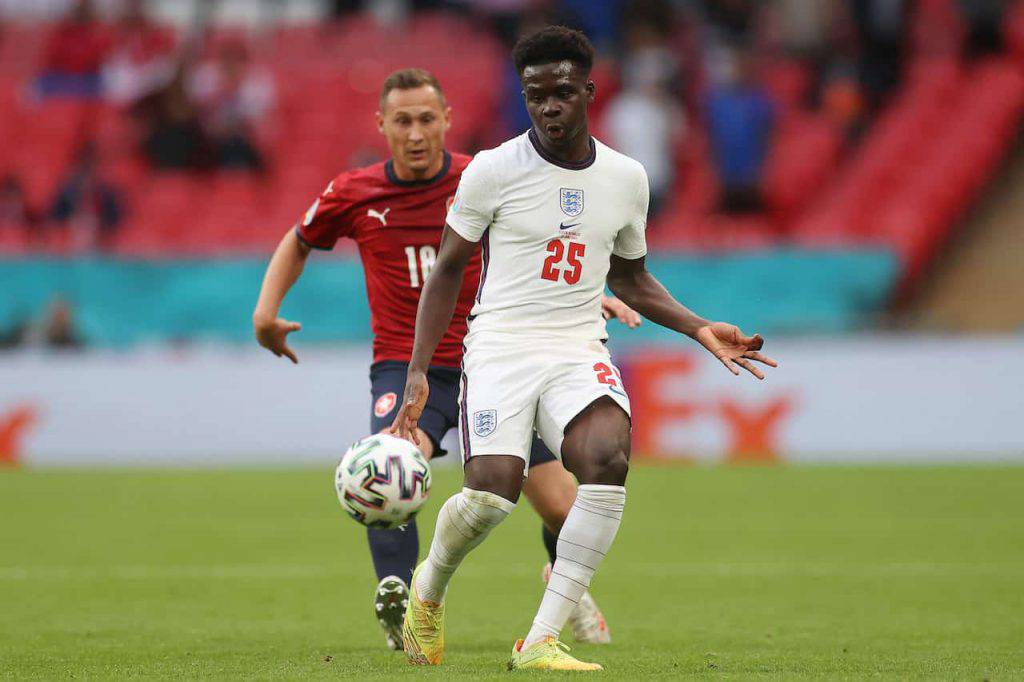 Inghilterra-Danimarca Bukayo Saka protagonista (Getty Images)