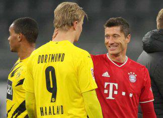 Lewandowski Haaland Supercoppa Borussia Bayern