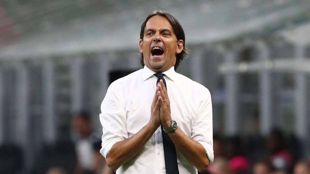 simone inzaghi urla in campo